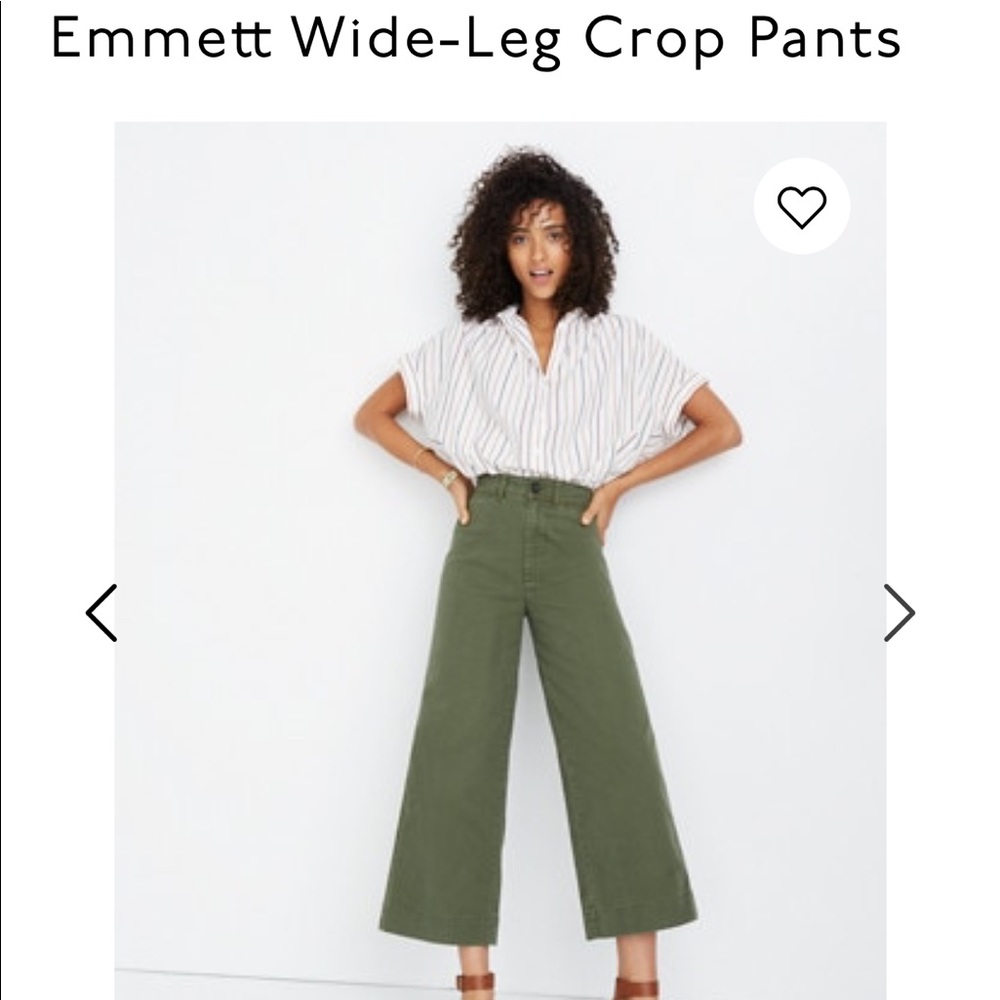Madewell Emmett Wide Leg Crop Pants